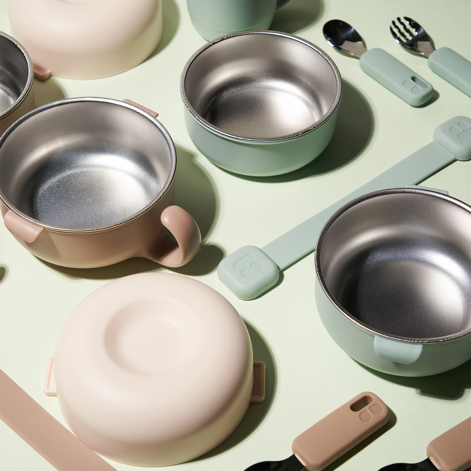 MOTHER-K HUG Stainless Steel Feeding Set (Mint)