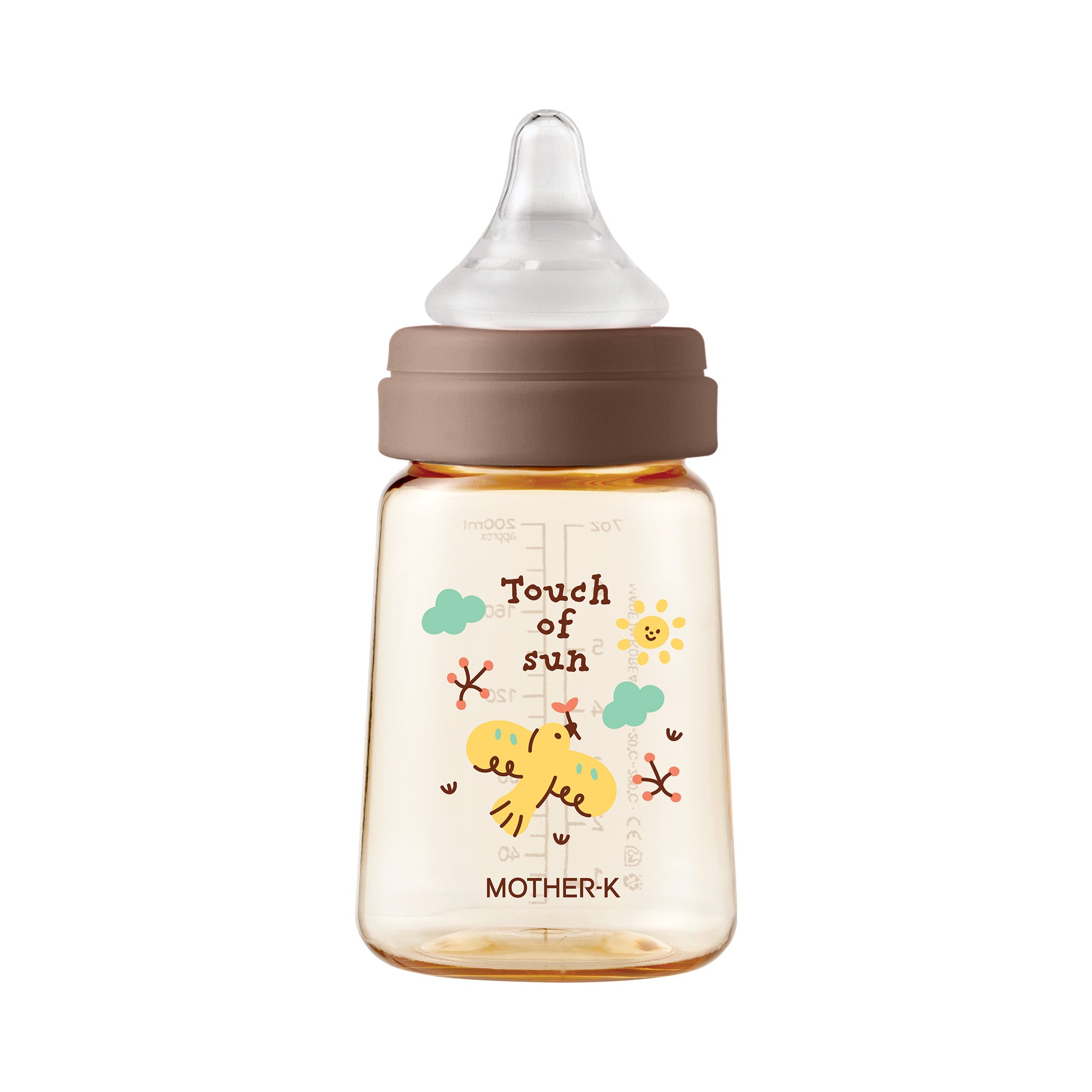 MOTHER-K PPSU Feeding Bottle_Birdie 180ml (With nipple step 2_S)