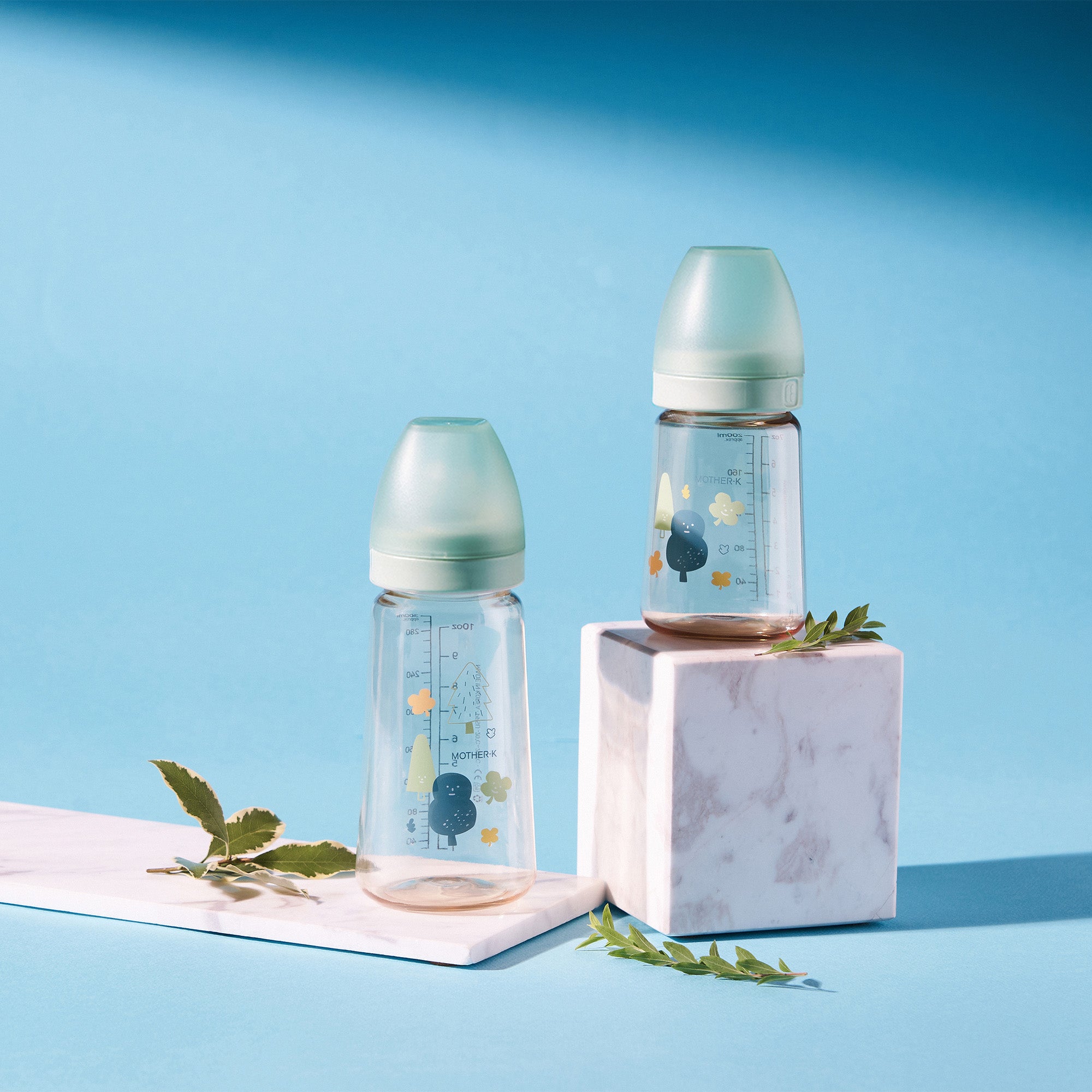 MOTHER-K PPSU Feeding Bottle_Forest 180ml (With nipple step 2_S)