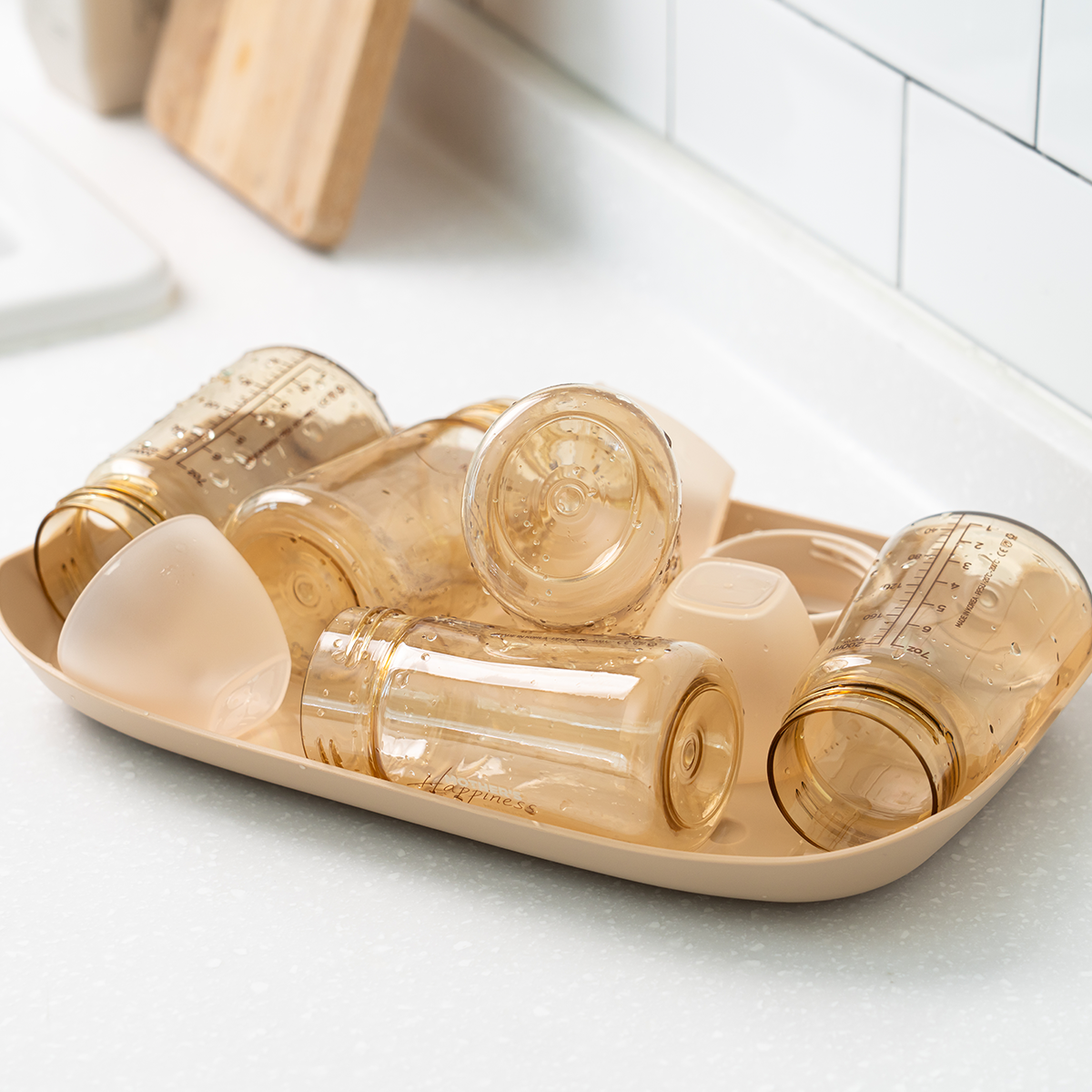 MOTHER-K Bottle Drying Rack (Beige)