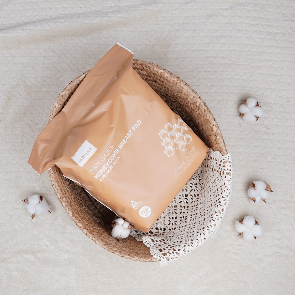 MOTHER-K Honeycomb Breast Pad (120pcs)