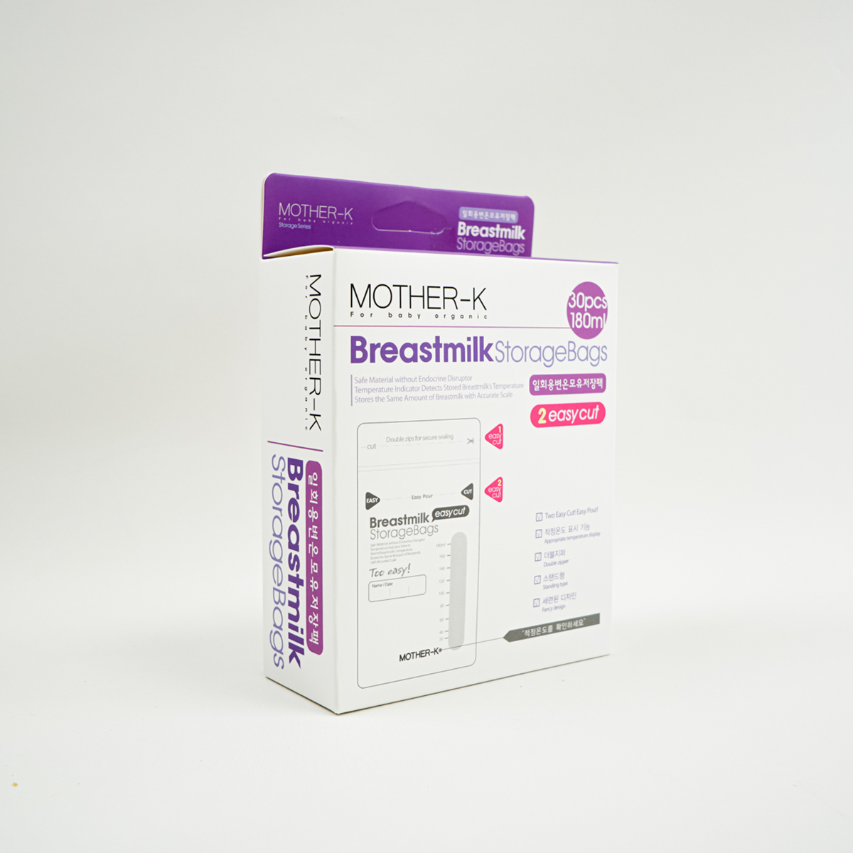 Mother-K Disposable Breastmilk Storagebags Easy Cut (180ml 30pcs)