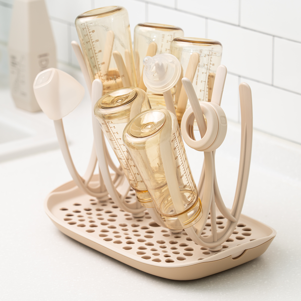 MOTHER-K Bottle Drying Rack (Beige)