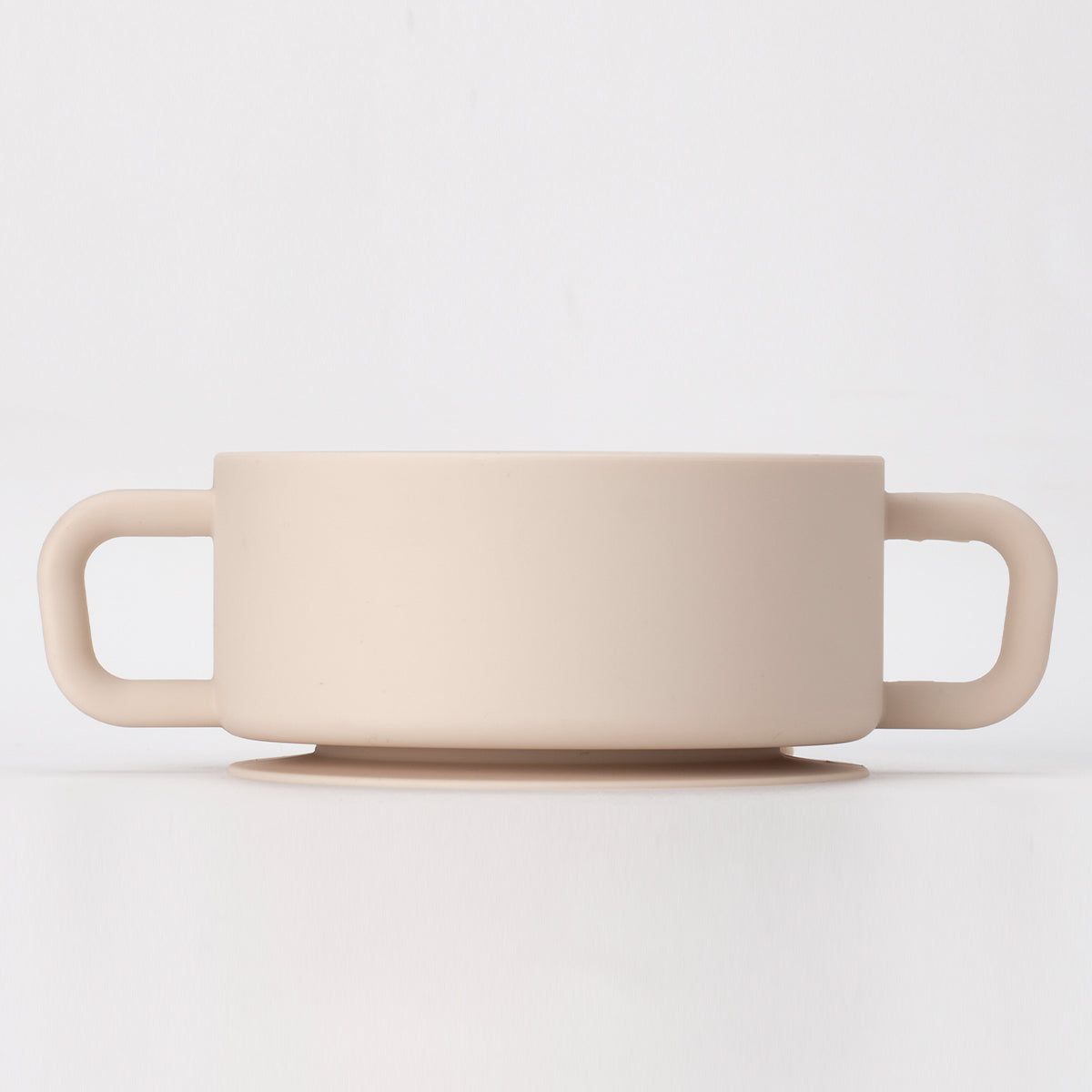 MOTHER-K HUG Dual-Handle Suction Bowl with Lid (Cream)
