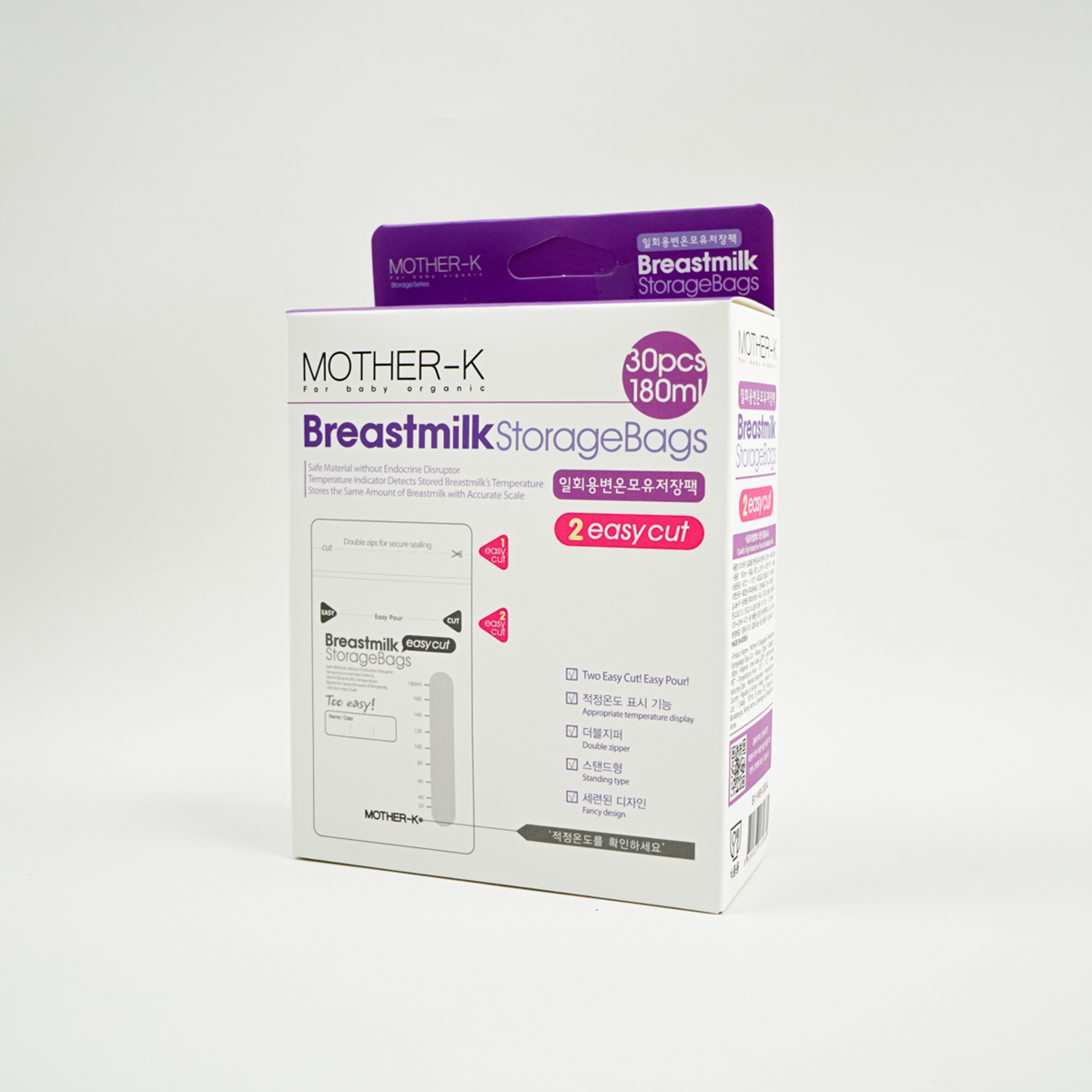 Mother-K Disposable Breastmilk Storagebags Easy Cut (180ml 30pcs)