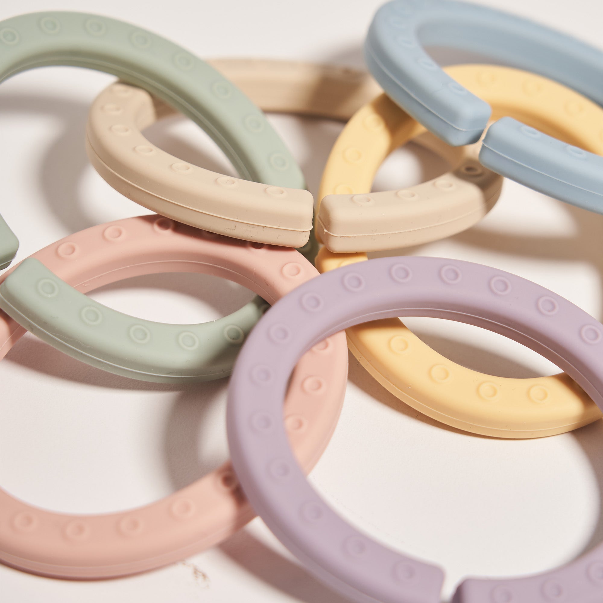 MOTHER-K Silicone Teether Rings 6P_Pastel