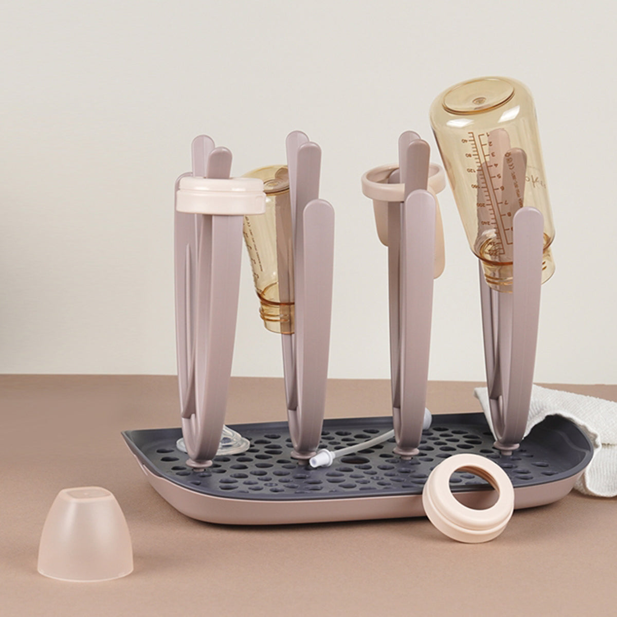 MOTHER-K Bottle Drying Rack (Beige)