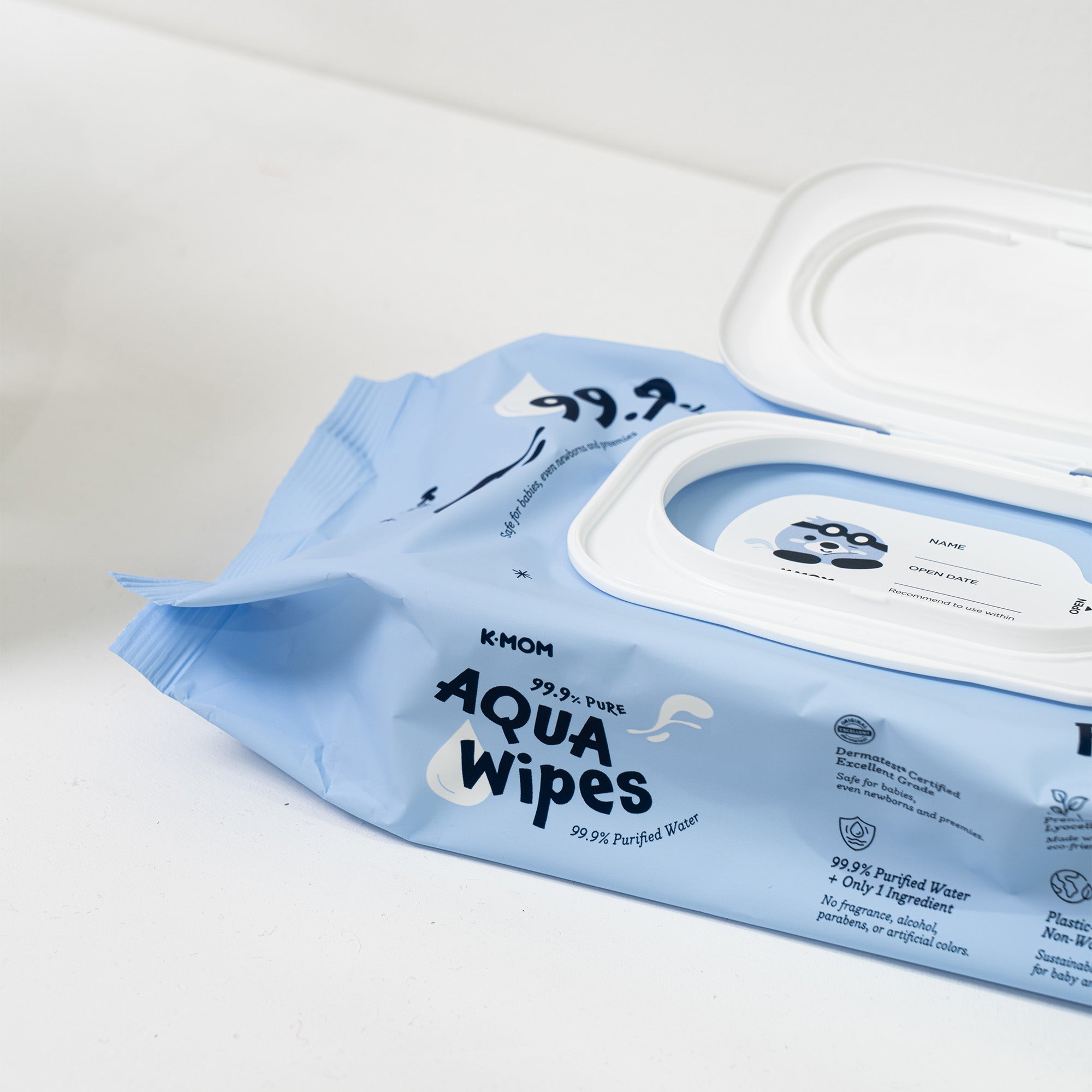 K-MOM 99.9 Pure Aqua Wipes_60 Sheets (1PACK)