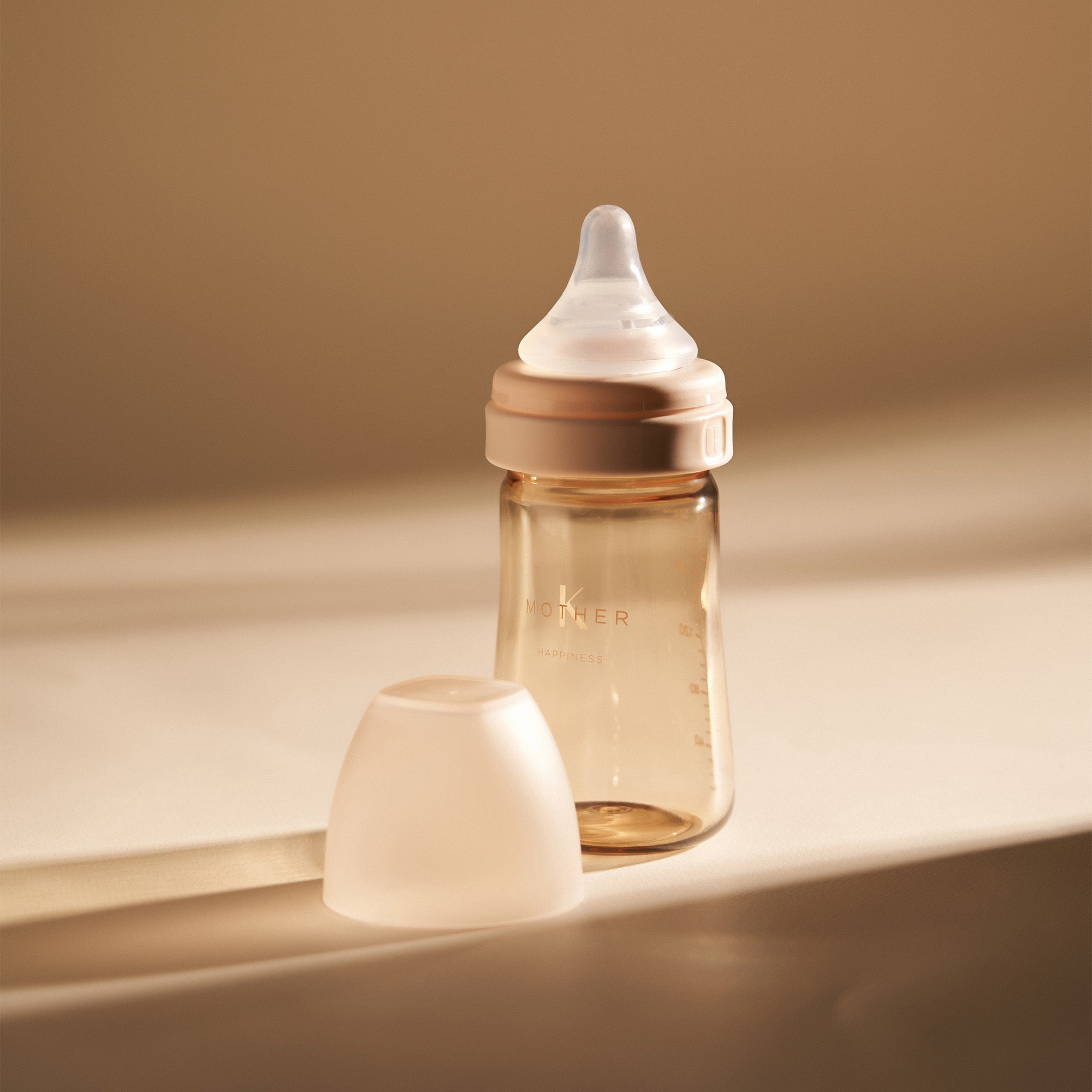 MOTHER-K PPSU Feeding Bottle 180ml (With nipple step2) (Cream)