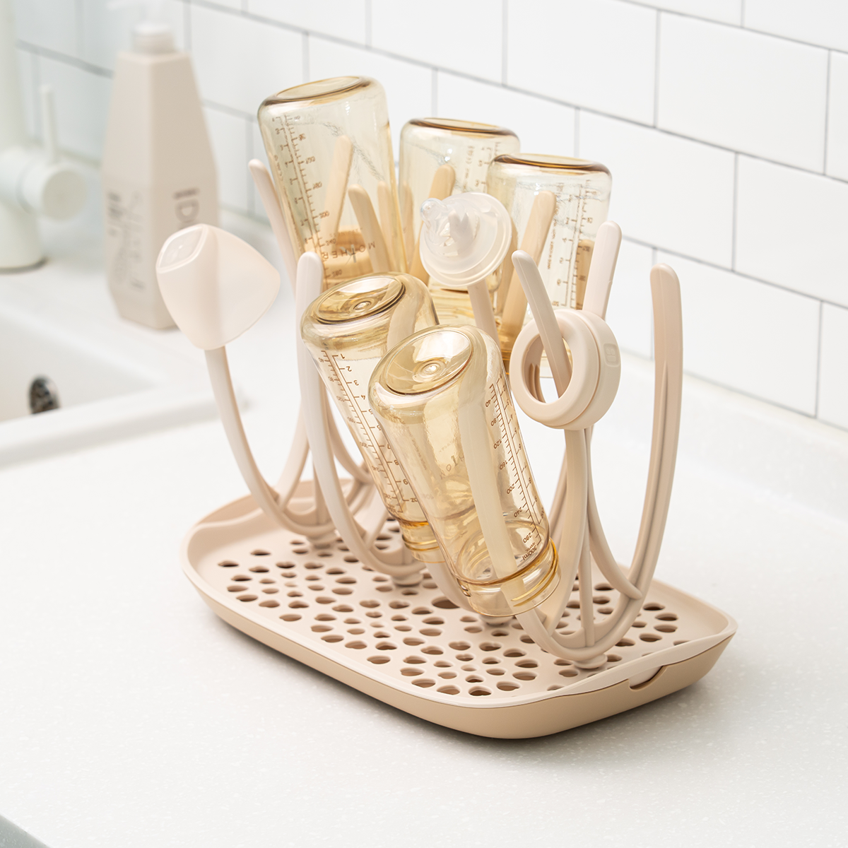 MOTHER-K Bottle Drying Rack (Beige)