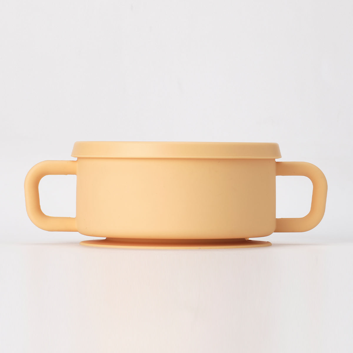 MOTHER-K HUG Dual-Handle Suction Bowl with Lid (Lemon)