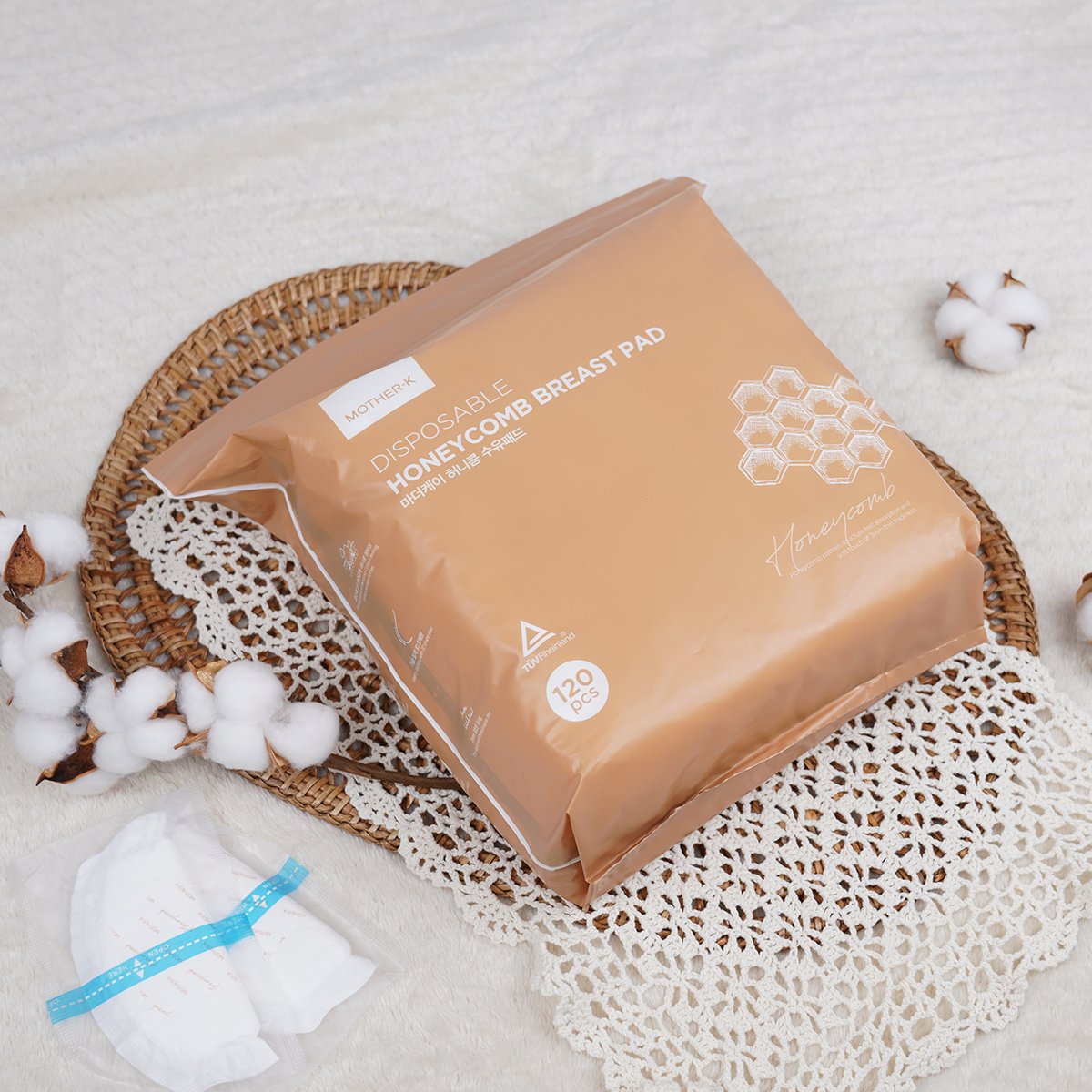 MOTHER-K Honeycomb Breast Pad (120pcs)