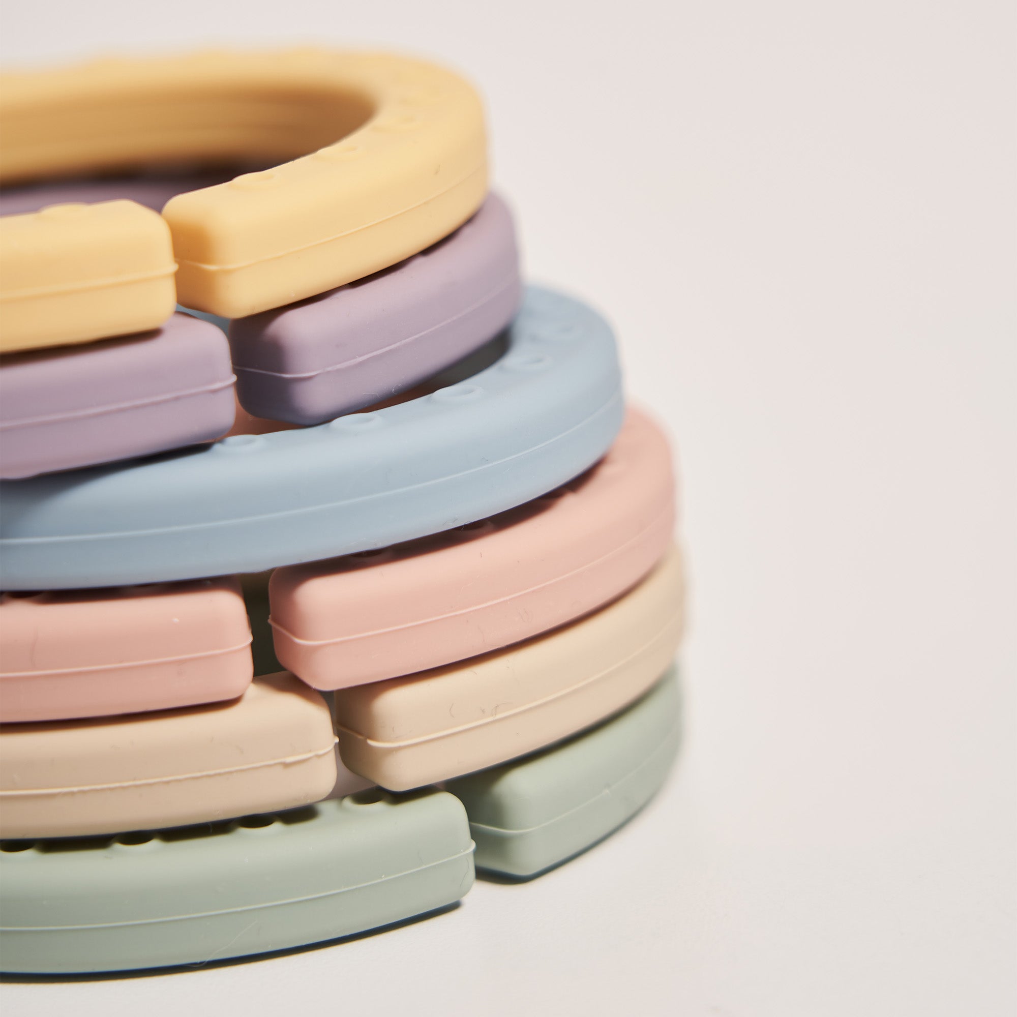 MOTHER-K Silicone Teether Rings 6P_Pastel