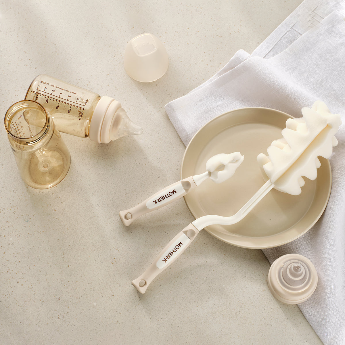 Bottle Brush 2 kinds of sets (Cream)