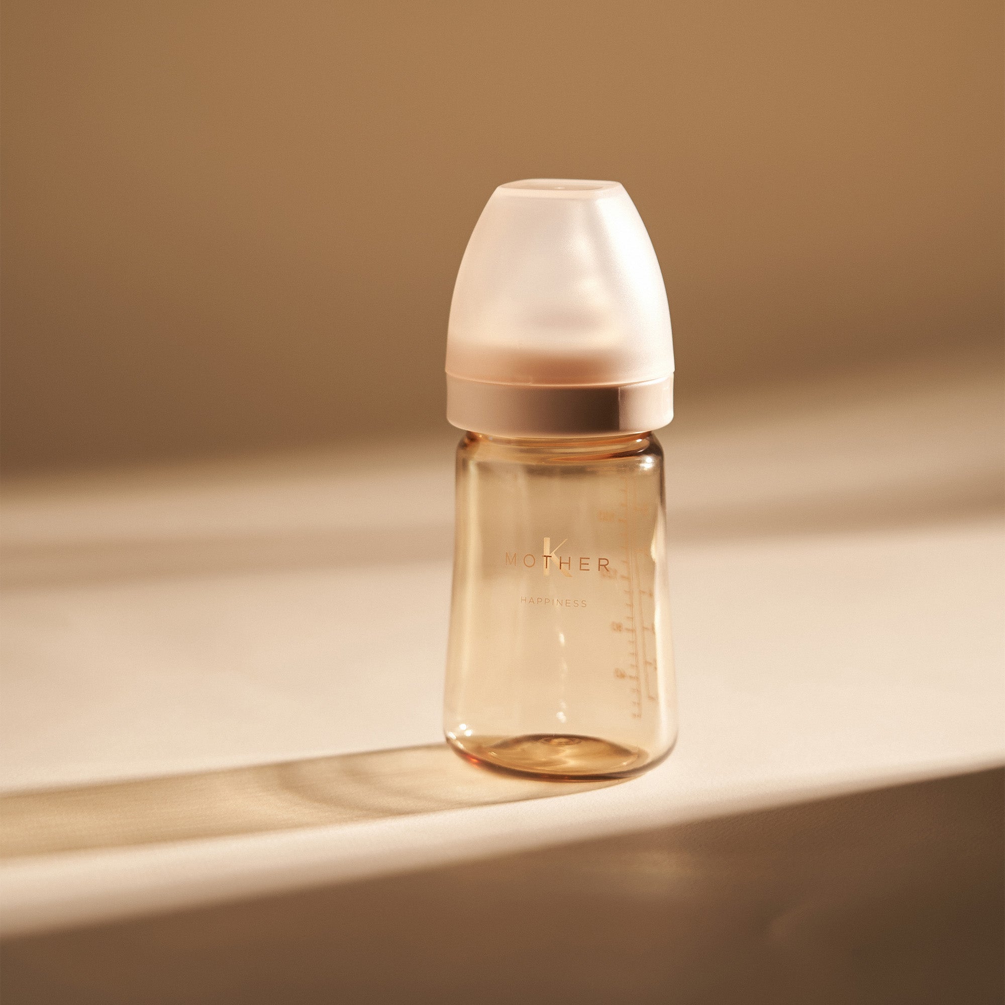 MOTHER-K PPSU Feeding Bottle 180ml (With nipple step2) (Cream)