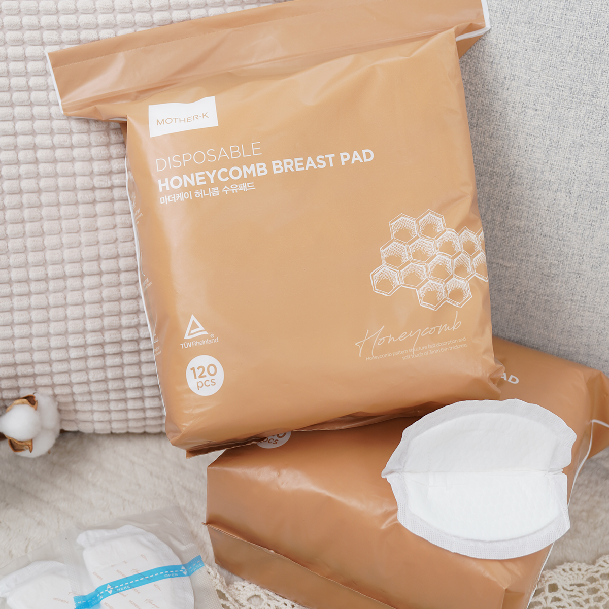 MOTHER-K Honeycomb Breast Pad (120pcs)