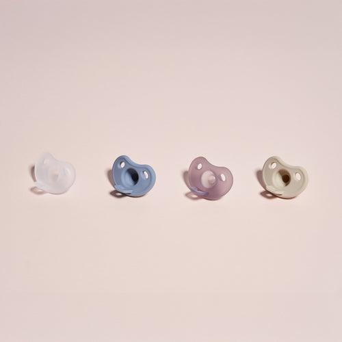 MOTHER-K All Silicone Pacifier with Case (Purple)