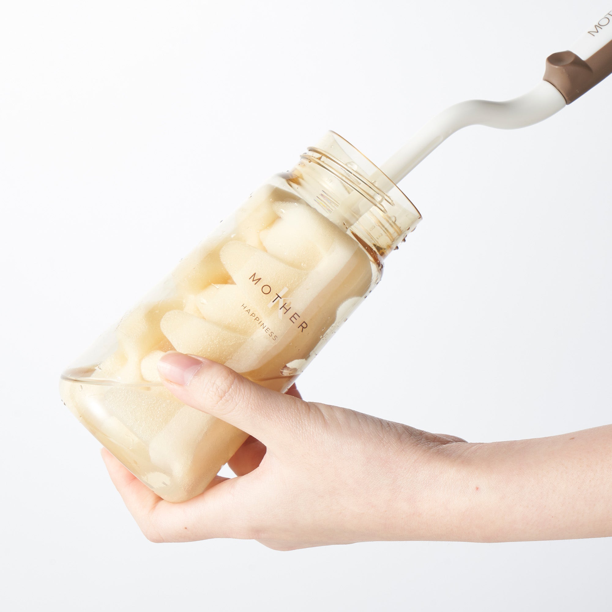 MOTHER-K PPSU Feeding Bottle 280ml (With nipple step4) (Cream)