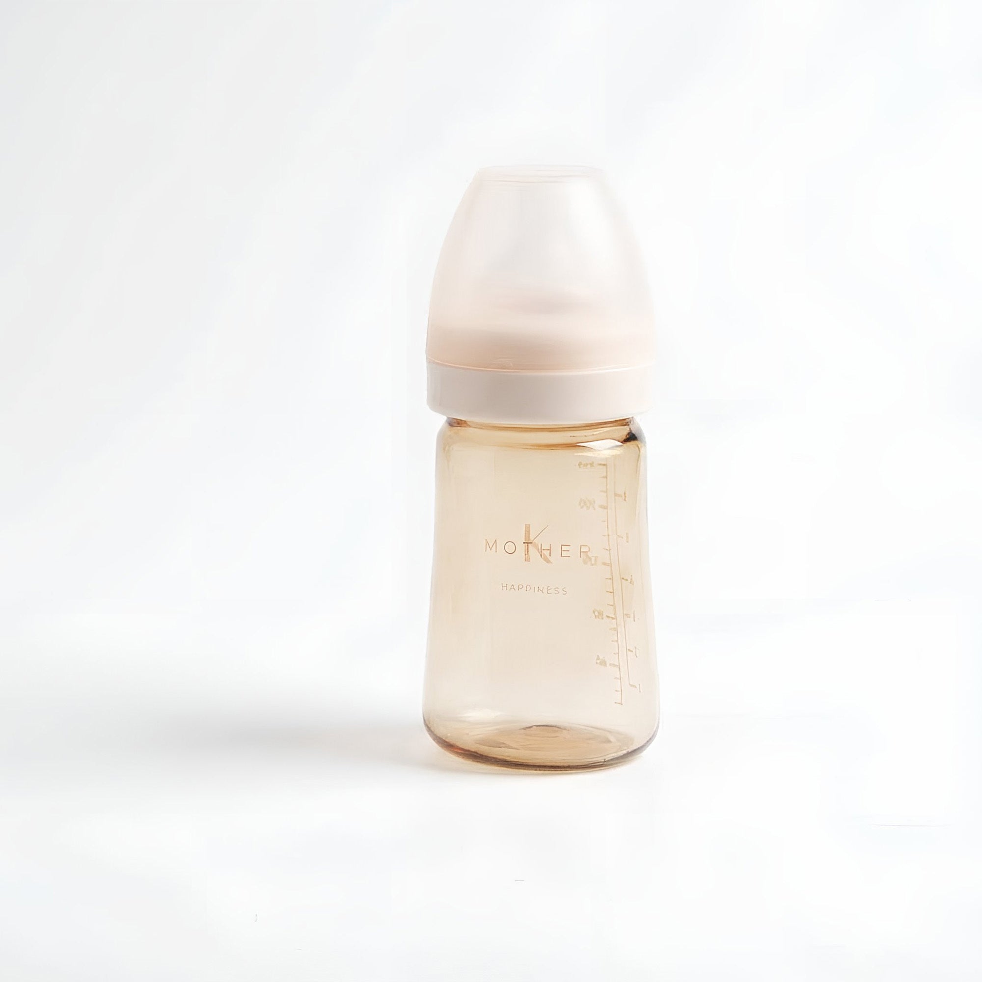 MOTHER-K PPSU Feeding Bottle 180ml (With nipple step2) (Cream)