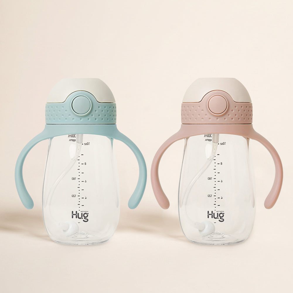 Hug Weighted Straw Cup Twin Pack (Pink Beige & Mint)
